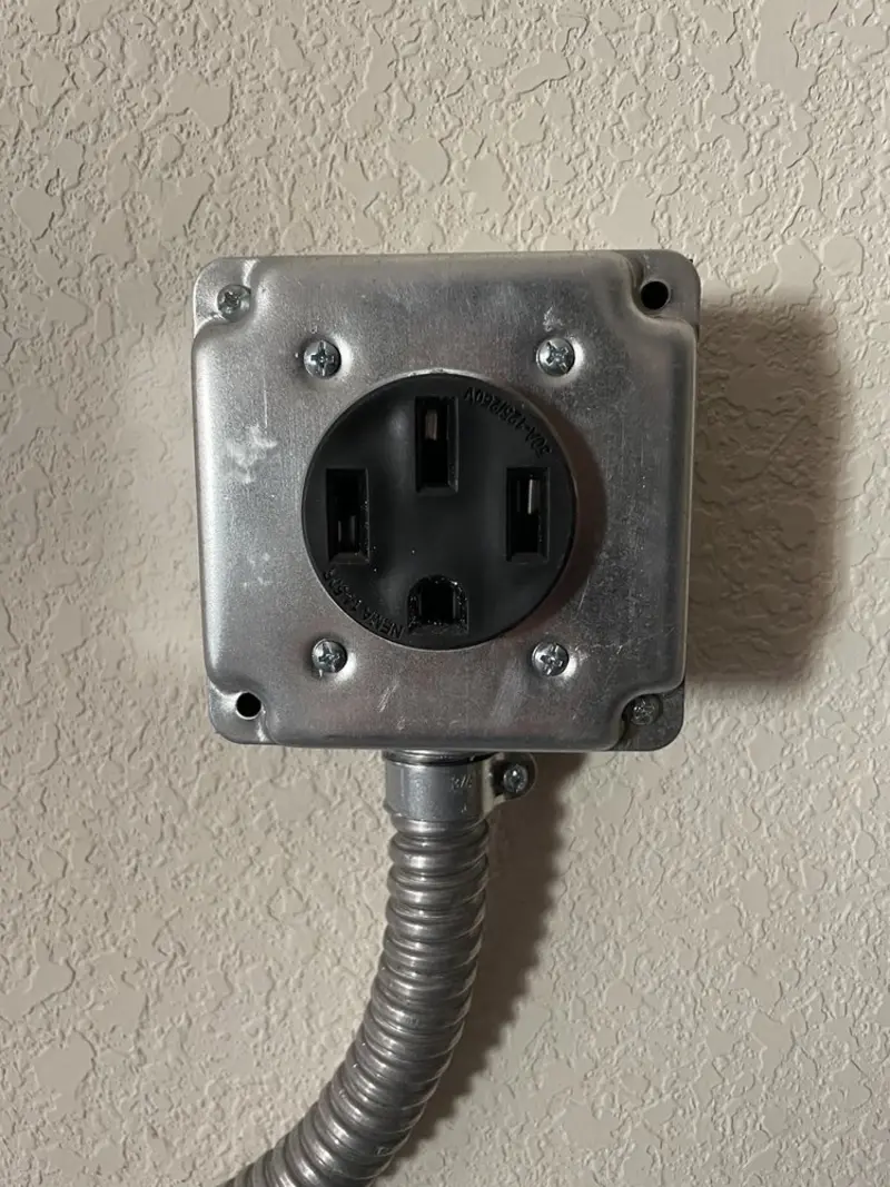 NEMA 14-50 outlet installed for Electrical Panel Upgrade in University